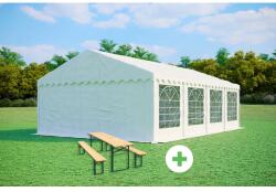 Ambitent SZETT: Party sátor 5x8 m PREMIUM - sátor + sörpad szettek szín fehér (147840/1)