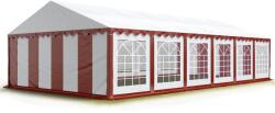 Ambitent Kerti Party Sátor 6x12m PVC PREMIUM Tűzálló szín piros-fehér (AD333b/436_570)