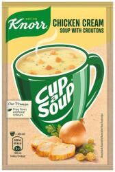 Unilever Magyarország Kft Knorr Cup a Soup instant csirkekrémleves zsemlekockával 16g