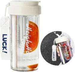 eCarla Vizes palack kosárral 600ml fehér