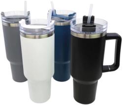 CEPEWA GmbH Egyszínű termo bögre (+tető, szívószál) 1200ml kék