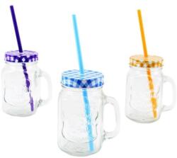 Enger-Impex Kft Üvegbögre kockás tetővel 700ml zöld