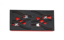 KROFTOOLS set clești pentru siguranțe (Seeger) 4 buc. , tavă scule (K-8513) Trusa unelte