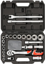 TOYA set scule 1/2" cu chei tubulare și prelungitoare, 24 piese (YT-12662)