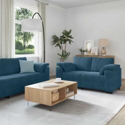 vidaXL Set de canapele cu perne, 3 piese, albastru, catifea GartenMobel Dekor (3324676) Canapea