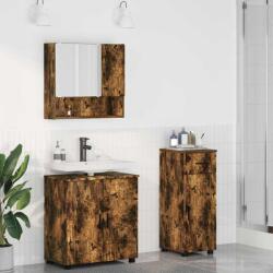 vidaXL Set de mobilier pentru baie cu sertar 3 pcs Stejar fumuriu GartenMobel Dekor (3392958)
