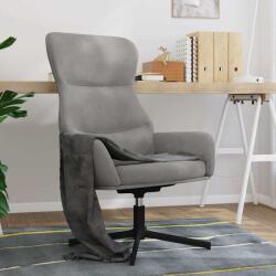 vidaXL Scaun de relaxare, gri deschis, catifea GartenMobel Dekor (341108)