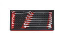 KROFTOOLS set chei combinate 6-22 mm, 17 buc. , tavă scule (K-8518) Trusa unelte