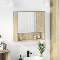vidaXL Dulap cu oglinda Stejar sonoma 59 x 17 x 55 cm Lemn compozit GartenMobel Dekor (883366)