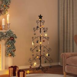 vidaXL Brad de Craciun din metal pentru decor, negru, 150 cm GartenMobel Dekor (359607)
