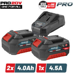 Bormann BBP9944 Set de pornire acumulator 20V, 2 baterii 4, 0Ah + încărcător 2, 4A (BBP9944)
