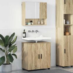 vidaXL Set de mobilier pentru baie Pe perete 2 pcs Stejar Sonoma GartenMobel Dekor (3392935)