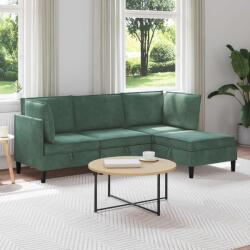 vidaXL Set de mobilier pentru living 4 pcs Verde Marii Catifea GartenMobel Dekor (3413775)