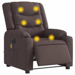 vidaXL Fotoliu electric de masaj rabatabil, maro închis, textil GartenMobel Dekor (3310256)