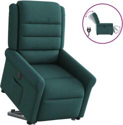 vidaXL Fotoliu electric rabatabil cu ridicare, verde închis, textil GartenMobel Dekor (3303340)