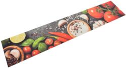 vidaXL Covor de bucatarie lavabil, 60x300 cm, catifea, model legume GartenMobel Dekor (136539) Pres