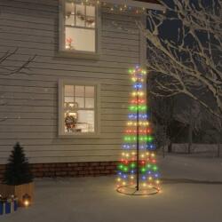 vidaXL Brad de Craciun conic, 108 LED-uri, multicolor, 70x180 cm GartenMobel Dekor (343489)