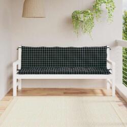 vidaXL Perne banca de gradina, 2 buc. , negru carouri, textil oxford GartenMobel Dekor (361729)