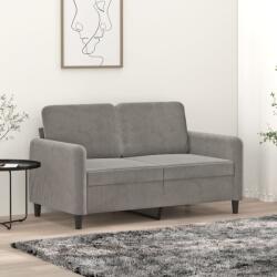 vidaXL Canapea cu 2 locuri, gri deschis, 120 cm, catifea GartenMobel Dekor (349033) Canapea