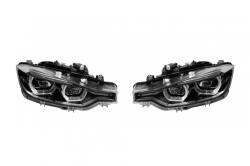 General Set faruri LED BMW Seria 3 F30/F31 2013-2015, carcasa neagra, pentru halogen (ABBMHX6009637)