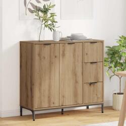 vidaXL Bufet Stejar Artizanal 89, 5 x 33 x 82 cm Lemn compozit GartenMobel Dekor (883463) Comoda