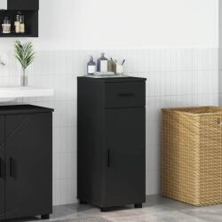 vidaXL Dulap de Baie cu sertar Negru 30 x 35 x 80 cm Lemn compozit GartenMobel Dekor (883325)