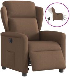 vidaXL Fotoliu rabatabil electric, maro, material textil GartenMobel Dekor (3303118)