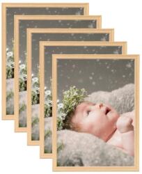 vidaXL Rame foto colaj de masa, 5 buc. , stejar deschis, 13x18 cm GartenMobel Dekor (332620)