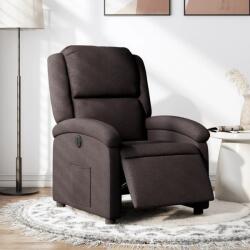 vidaXL Fotoliu rabatabil electric, maro închis, material textil GartenMobel Dekor (3204145)