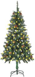 vidaXL Brad de Craciun artificial pre-iluminat cu conuri de pin 150 cm GartenMobel Dekor (3077746)