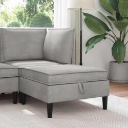 vidaXL Taburet cu depozitare Gri deschis Catifea GartenMobel Dekor (42027133) Canapea