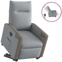 vidaXL Fotoliu electric rabatabil cu ridicare, gri deschis, textil GartenMobel Dekor (3324100)