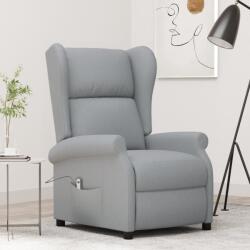 vidaXL Fotoliu rabatabil electric cu spatar aripi, gri deschis, textil GartenMobel Dekor (3098319)