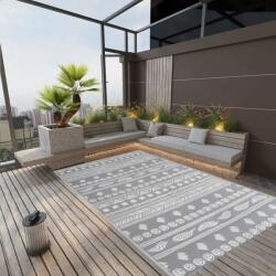 vidaXL Covor d exterior, gri, 140 x 200 cm, PP GartenMobel Dekor (316971)