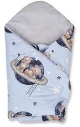 Klups Patura de înfasat pentru bebelusi Klups Teddy Bear, 75x75 cm, bumbac (86908)
