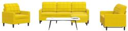 vidaXL Set de canapele cu perne, 4 piese, galben, catifea GartenMobel Dekor (3278367) Canapea