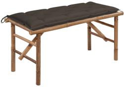 vidaXL Banca de gradina pliabila cu perna, 118 cm, bambus GartenMobel Dekor (3063872)