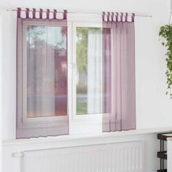 vidaXL Perdele Voile cu Bucle 2 buc Violet 140x140 cm GartenMobel Dekor (4102291)