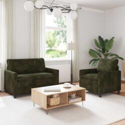 vidaXL Set de canapea 2 pcs Verde Poliester GartenMobel Dekor (3417057) Canapea