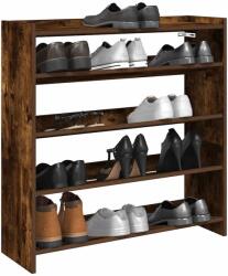 vidaXL Pantofar, stejar fumuriu, 80x25x81 cm, lemn prelucrat GartenMobel Dekor (859909) Pantofar