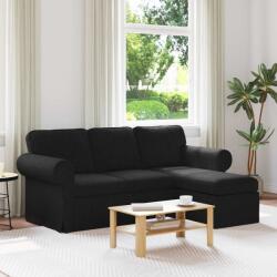 vidaXL Canapea Negru 215 x 138 x 80 cm Metal GartenMobel Dekor (42024329) Canapea