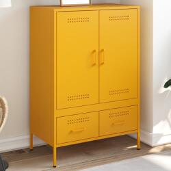 vidaXL Dulap înalt, galben mustar, 68x39x101, 5cm, otel laminat la rece GartenMobel Dekor (843111) Comoda