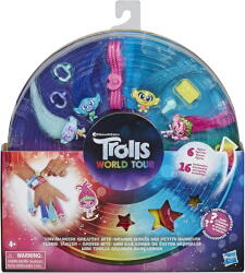 Hasbro Set 6 figurine Trolls Tiny Dancers cu bratari si accesorii (E8283) Figurina
