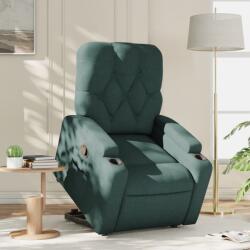 vidaXL Fotoliu rabatabil ridicare pe verticala, verde închis, textil GartenMobel Dekor (3204716)
