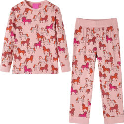 vidaXL Pijamale pentru copii cu maneci lungi roz deschis 116 GartenMobel Dekor (13756)