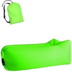 Pronett Saltea Gonflabila tip Sezlong Lazy Bag pentru Plaja sau Casa cu Rucsac Transport, Culoare Verde (762-verde)