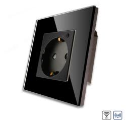 Luxion Priza Simpla Wi-Fi LUXION cu Rama din Sticla, RF433 SmartElectro IntelligentHouse (LX-1MP036G-B)