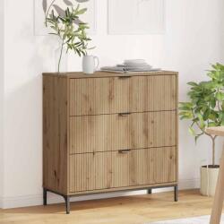 vidaXL Bufet stejar artizanal 79.5 x 33 x 82 cm Lemn compozit GartenMobel Dekor (883443) Comoda