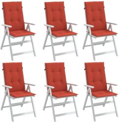 vidaXL Perne scaun spatar înalt, 6 buc. melanj rosu 120x50x4 cm textil GartenMobel Dekor (4002432)