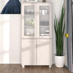 vidaXL Dulap înalt „HAMAR, alb, lemn masiv de pin GartenMobel Dekor (3100927) Comoda